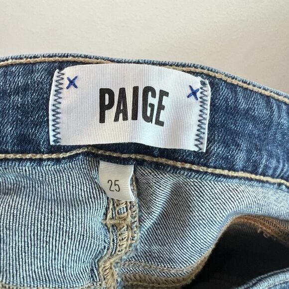 Paige Verdugo Ankle Jeans Women's 25 Low Rise Skinny Leg Fray Hem Stretch Denim - Picture 5 of 6